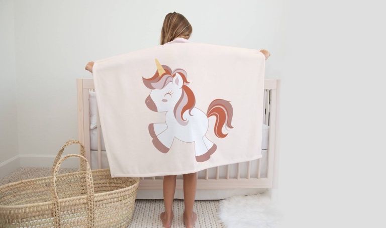 Snuggle up in custom blankets. Bundle up your joy in a delightful, personalized blanket!
Keep them cozy, tucked up in our downy mink or sherpa blankets.